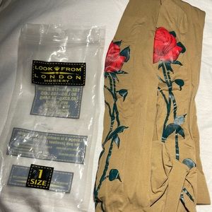 Hosiery size 1  with roses